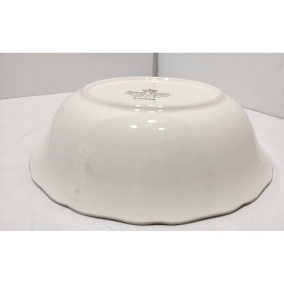 Vintage Royal Tudor 22 Kt Gold Linda Floral Round Porcelain Serving Bowl - Picture 9 of 13